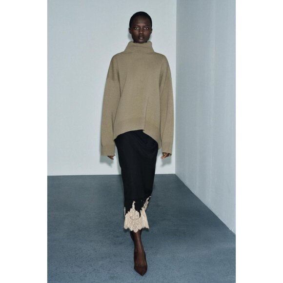 ZARA ZW COLLECTION COMBINED LACE SKIRT - Picture 2 of 9